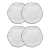 Conjunto 4 Pratos Rasos 22,5 cm Ryo Maresia Porcelana Oxford