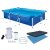Piscina Retangular 3700 Litros Estruturada Premium Capa Forro e Filtro 2200L 220v Mor