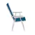 Kit 4 Cadeira Praia Alta Alumínio Conforto 120 kg Azul Mor - Wala Place
