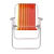 Kit 4 Cadeira de Praia Camping Alumínio Samoa Laranja Tramontina - comprar online