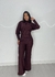 CONJUNTO MANGA LONGA ESTER MARROM - comprar online