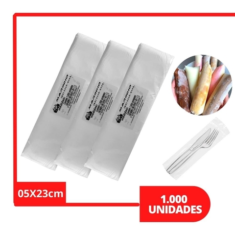 SACO P/GELADINHA 05X23CM c/1000un - ARRUDAPLAST