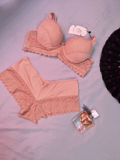 Conjunto Lingerie com Renda - Blueberry Store