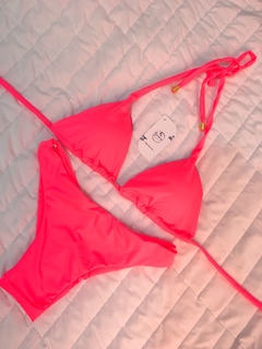 Biquíni Liso Pink Neon - Blueberry Store