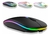 MOUSE SEM FIO USB RECARREGÁVEL RGB LED