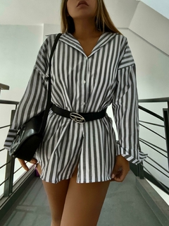 CAMISA RAYADA (GRIS)
