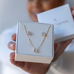 Conjunto Ponto de Luz Tradicional - Banho Ouro