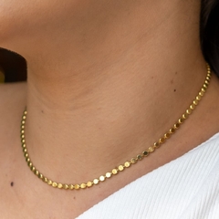 Choker Bolinhas Lisas - Banho Ouro