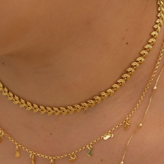 Choker Escamas - Banho Ouro
