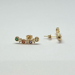 Brinco ear cuff colors redondo - banho ouro na internet