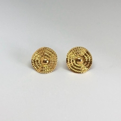 Brinco esfera Botton - banho ouro