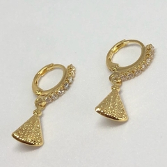 argolinha cravejada com nossa senhora aparecida - banho de ouro - comprar online