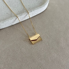 Colar relicário - BANHO OURO