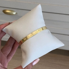 bracelete ajustável "iluminada" - banho ouro