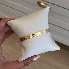 bracelete ajustável "amor" - banho ouro