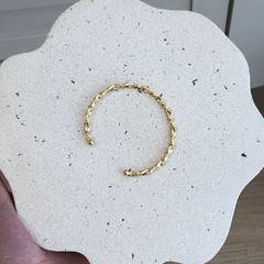 bracelete torcido - banho ouro - comprar online