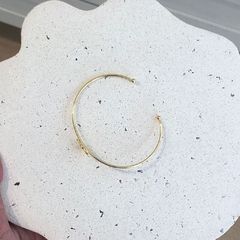 bracelete ajustável trevo liso - banho ouro - comprar online