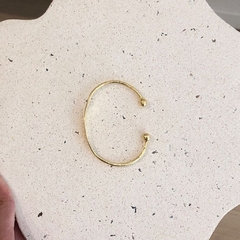bracelete ajustável liso personalizável - banho ouro - comprar online