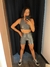 conjunto canelado top e short METALIZADO