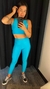 conjunto canelado azul turquesa
