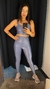 conjunto canelado azul metalizado