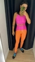 conjunto canelado duo pink/laranja