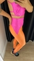 conjunto canelado duo pink/laranja na internet