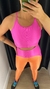 conjunto canelado duo pink/laranja - Mati Store