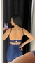 conjunto canelado top e short MARINHO na internet