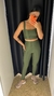 conjunto canelado verde militar com bolso