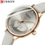 CURREN Relógios Moda Feminina Couro Relógio de Pulso Quartzo Charmoso Strass R - tendtudo shop