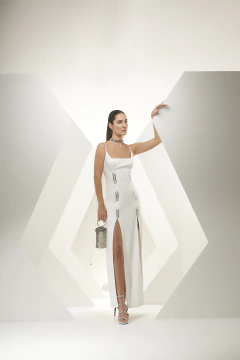 Vestido Caos off white
