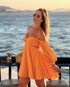 Vestido curto coral Anne Fernandes - CZAR BOUTIQUE
