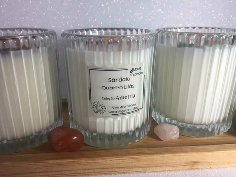 Ametria- Luz e Pedras - Quartzo Lilás e Sândalo - 180g - comprar online