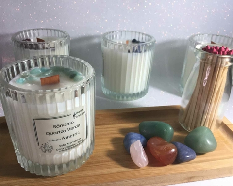 Ametria- Luz e Pedras - Quartzo Verde e Sândalo - 180g - comprar online