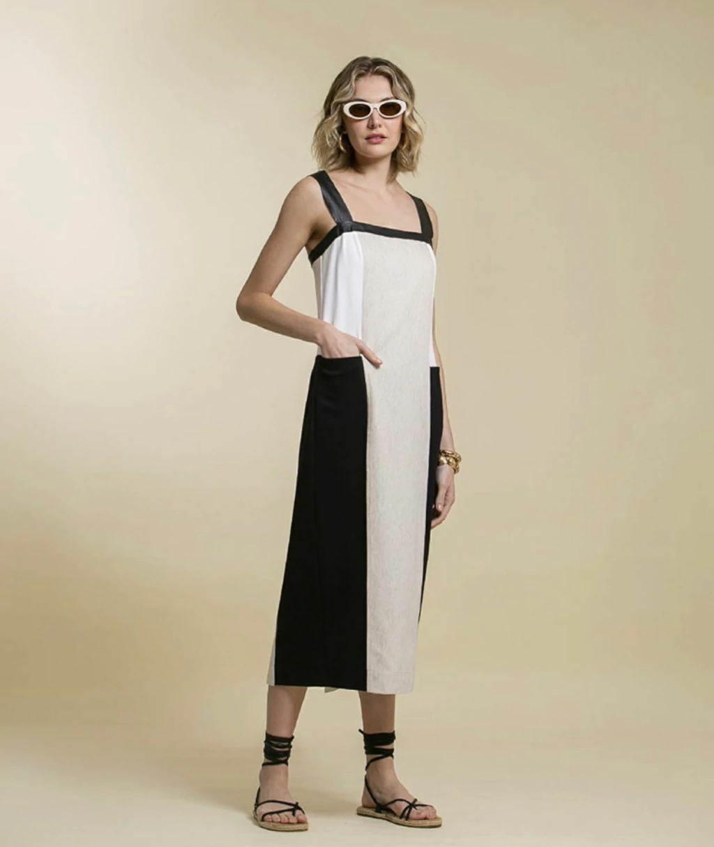 VESTIDO TRICOLOR LIVIA