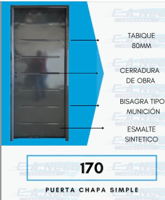 Chapa Simple M 170 - comprar online