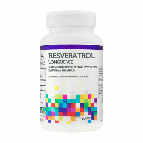 SUPLEMENTO ALIMENTAR DE TRANS-RESVERATROL E VITAMINA C - 490mg - 30 Cápsulas