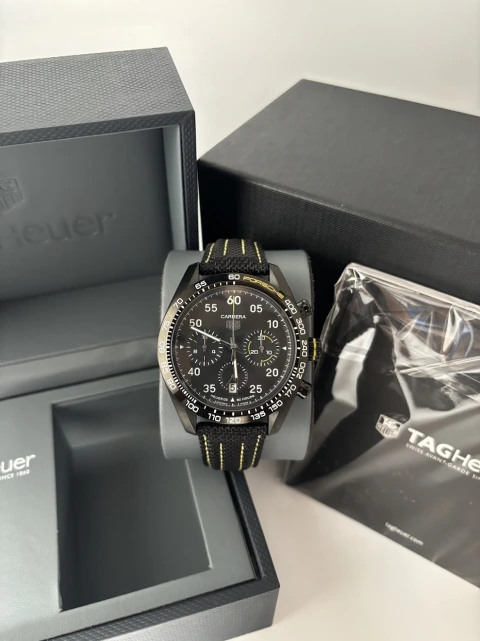 Relógio TAG Heuer Carrera Edição Especial Porsche Preto com Caixa Inclusa