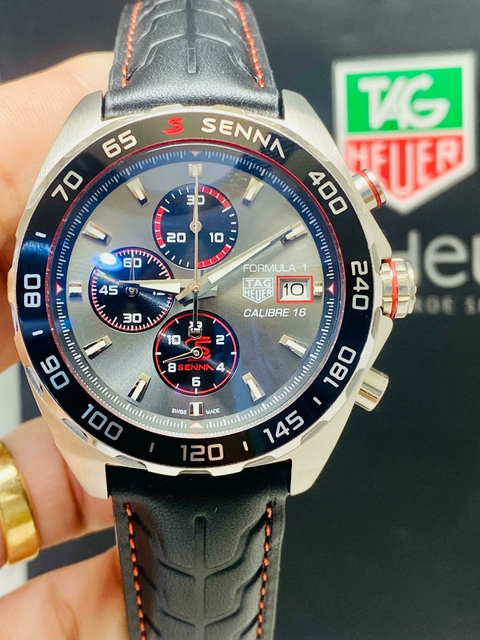 TAG Heuer Formula 1 Ayrton Senna Pulseira de Couro ( Acompanha Caixa Original da Tag Heuer ) - comprar online