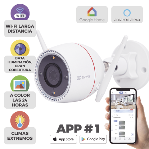 EZVIZ Bala IP 3 Megapíxel / Wi-Fi / Audio de Dos Vías / Visión Nocturna en Color / Sirena / Estrobo / Detección de movimiento. - comprar en línea
