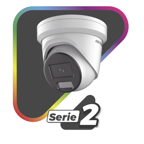 HIKVISION [Dual Light + ColorVu] Turret IP 4 Megapixel / Lente 2.8 mm / 40 mts IR + 40 mts Luz Blanca / Microfono Integrado