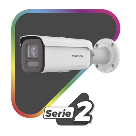 HIKVISION [Dual Light + ColorVu] Bala IP 4 Megapixel / Lente 2.8 - 12 mm /60 mts IR + 60 mts Luz Blanca / WDR 130 dB / Exterior IP67