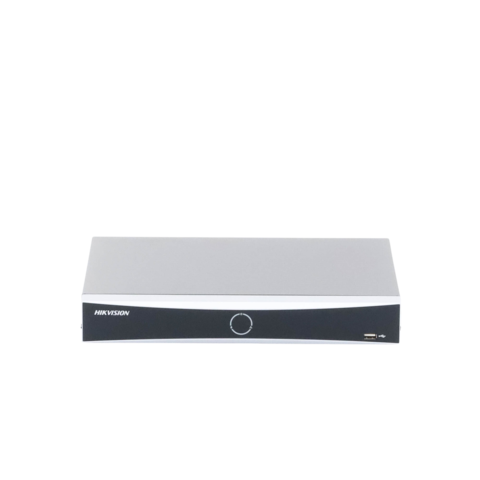 HIKVISION NVR 12 Megapixel (4K) / 16 canales IP / AcuSense (Evita Falsas Alarmas) / Reconocimiento Facial