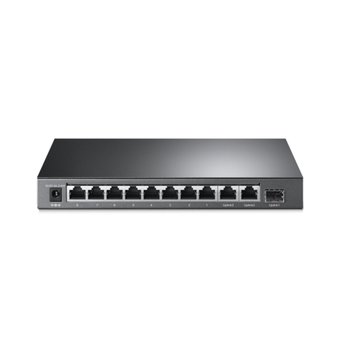 TP-LINK Switch PoE+ No Administrable De Escritorio 11 Puertos / 8 puertos 10/100 Mbps PoE af/at Inteligiente / Presupuesto 124 W / Hasta 250 metros