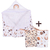 Kit toalha de banho bebê + kit 2 panos de boca babetes 3 camadas - comprar online