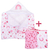 Kit toalha de banho bebê + kit 2 panos de boca babetes 3 camadas