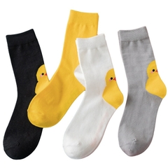 Cute Cartoon Animals Cotton Women Socks Solid Lovely Duck Patterned College Styl