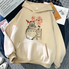 90s Female Graphic Studio Ghibli Totoro Japanese Funny Cartoon Anime with Hood F - comprar online