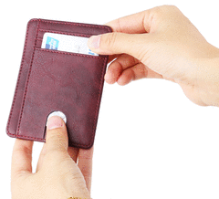 Slim RFID Blocking Leather Wallet Credit ID Card Holder Purse Money Case for Men - loja online